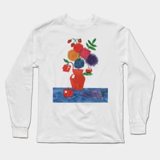 Vase with Beautiful Flowers Long Sleeve T-Shirt